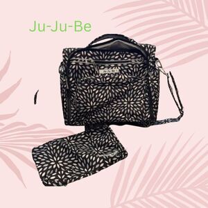 Ju-Ju-Be Black and White Baby Bag Set backpack designer bag purse tote diaper